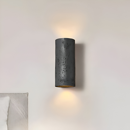Cylindryczna lampa ścienna LED Wabi Sabi góra dół