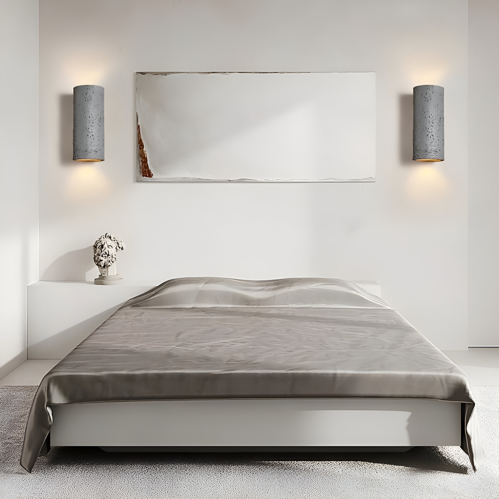 Cylindryczna lampa ścienna LED Wabi Sabi góra dół