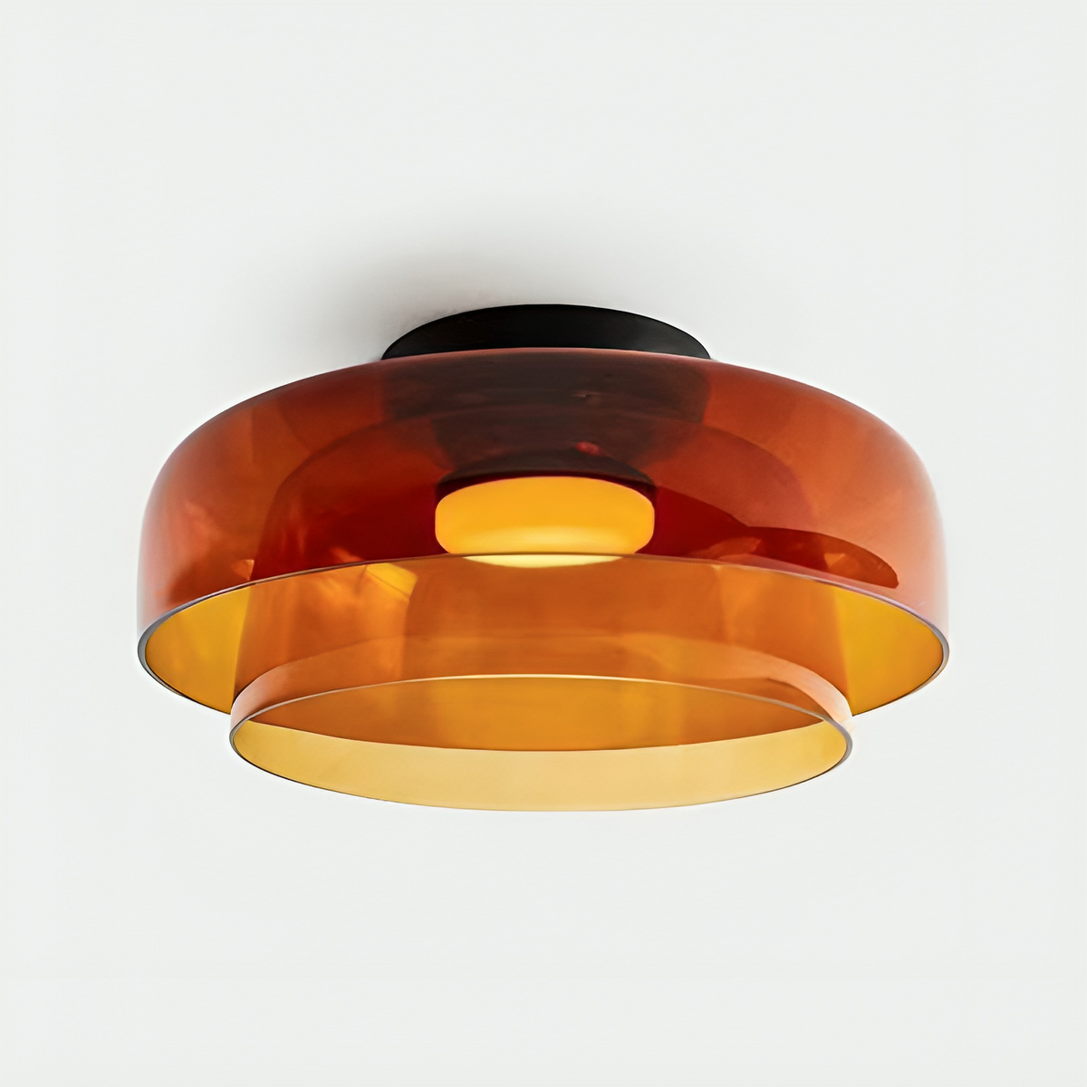 Lampa wisząca Bauhaus z warstwowymi kloszami szklanymi