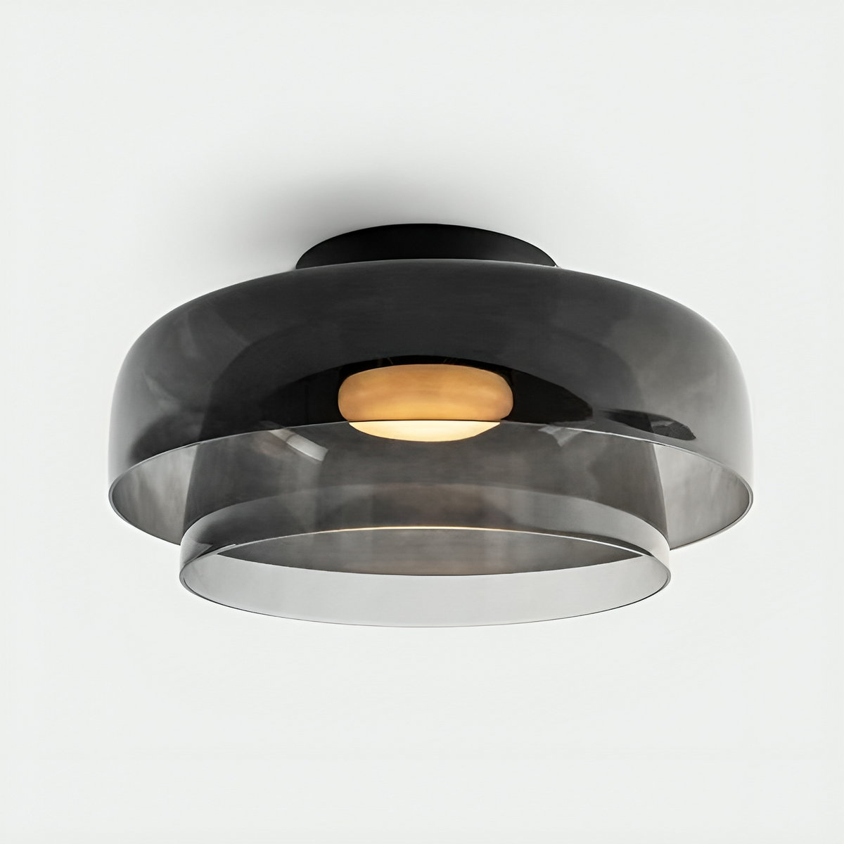 Lampa wisząca Bauhaus z warstwowymi kloszami szklanymi