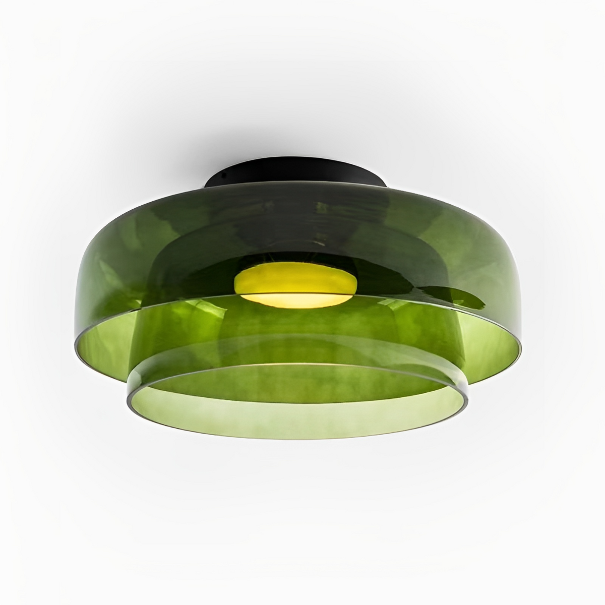 Lampa wisząca Bauhaus z warstwowymi kloszami szklanymi