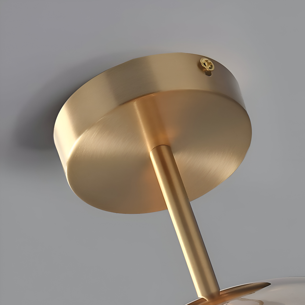 Lampa sufitowa szklana czarno-złota nowoczesna