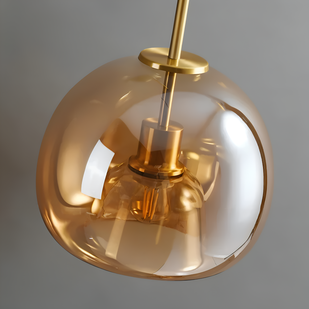 Lampa sufitowa szklana czarno-złota nowoczesna