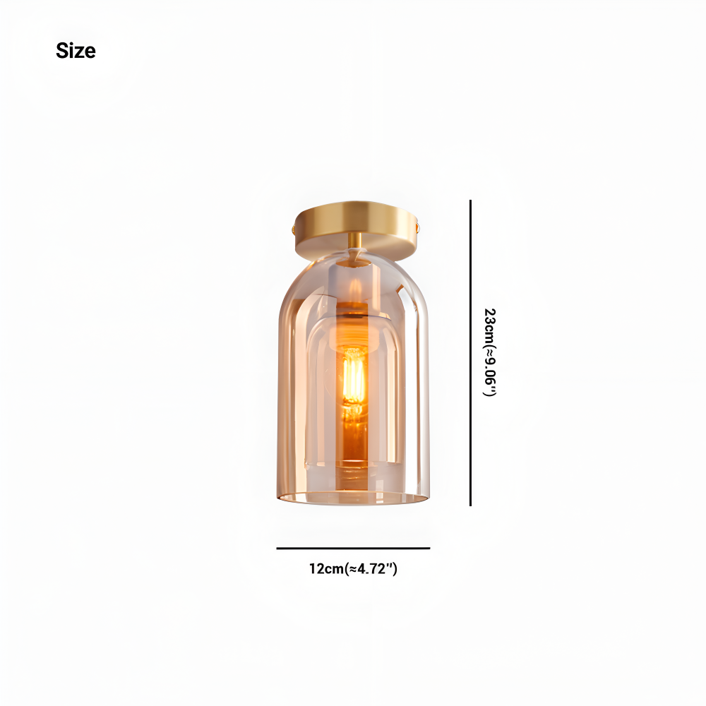 Lampa sufitowa szklana czarno-złota nowoczesna
