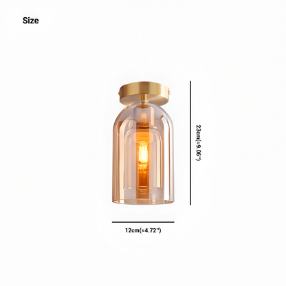 Lampa sufitowa szklana czarno-złota nowoczesna