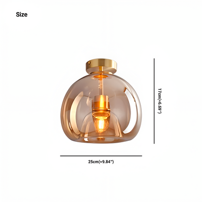 Lampa sufitowa szklana czarno-złota nowoczesna