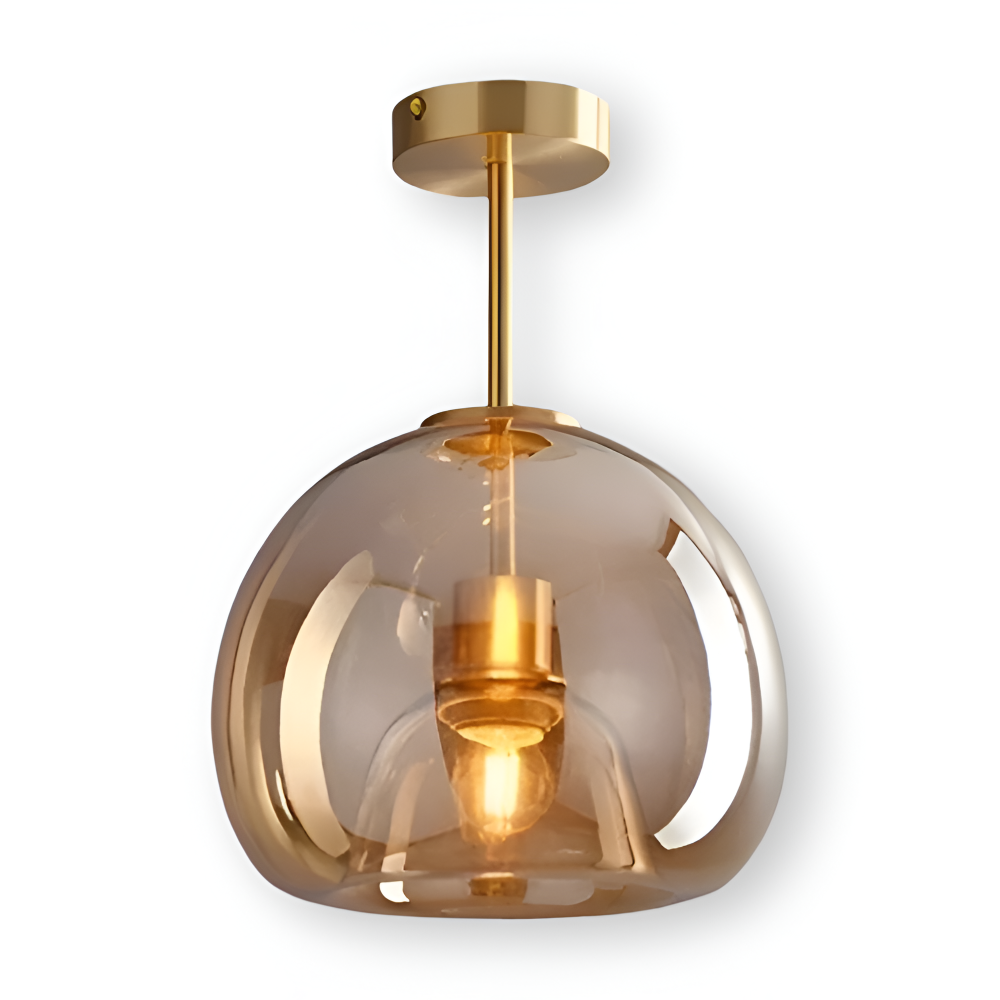 Lampa sufitowa szklana czarno-złota nowoczesna