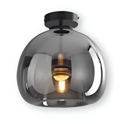 Lampa sufitowa szklana czarno-złota nowoczesna