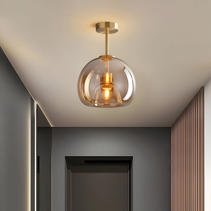 Lampa sufitowa szklana czarno-złota nowoczesna