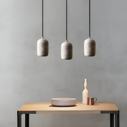 Lampa sufitowa z cementu i szkła industrialna