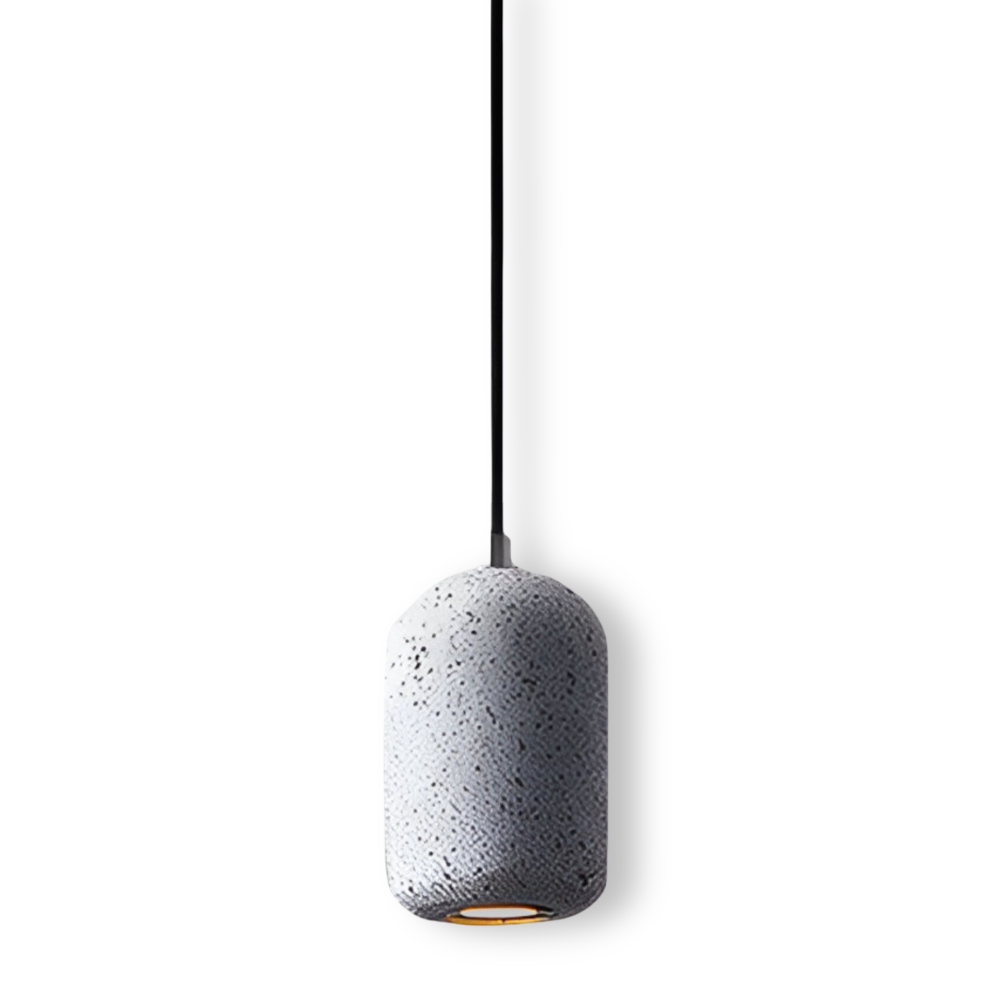 Lampa sufitowa z cementu i szkła industrialna