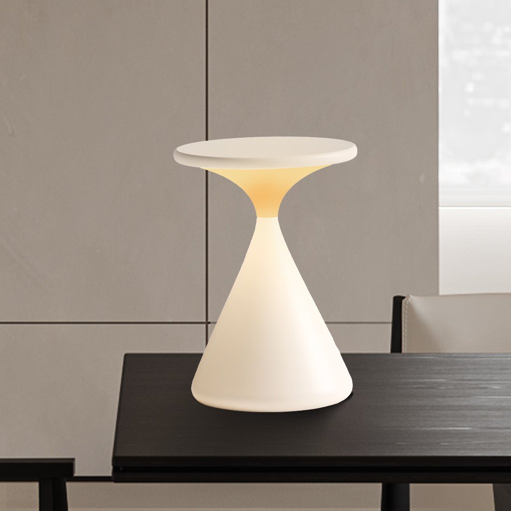 Bezprzewodowa lampa stołowa LED w kształcie klepsydry