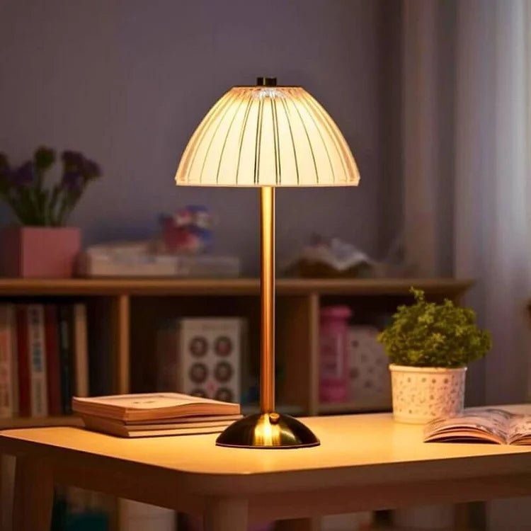 Bezprzewodowa lampka stołowa LED z kryształem