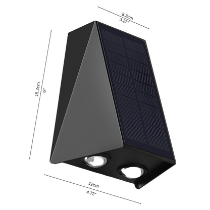 Solarna lampa ścienna LED zewnętrzna góra dół IP54
