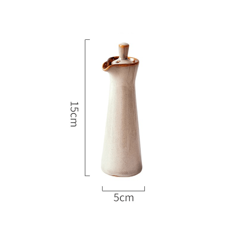 Ceramiczna butelka na oliwę i ocet z reaktywnym szkliwem