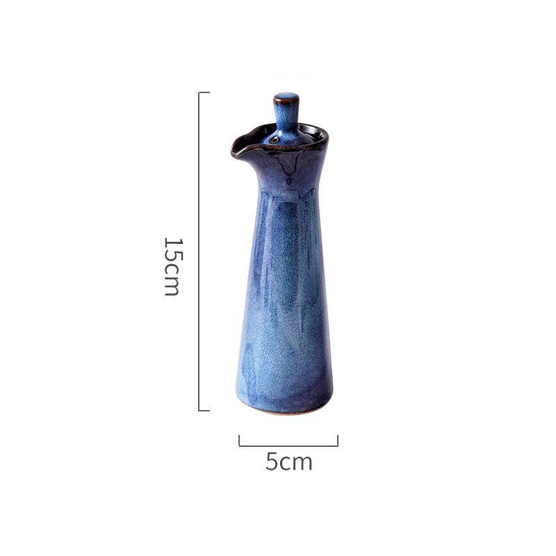 Ceramiczna butelka na oliwę i ocet z reaktywnym szkliwem