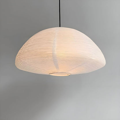 Lampa wisząca z papieru ryżowego i metalu do salonu