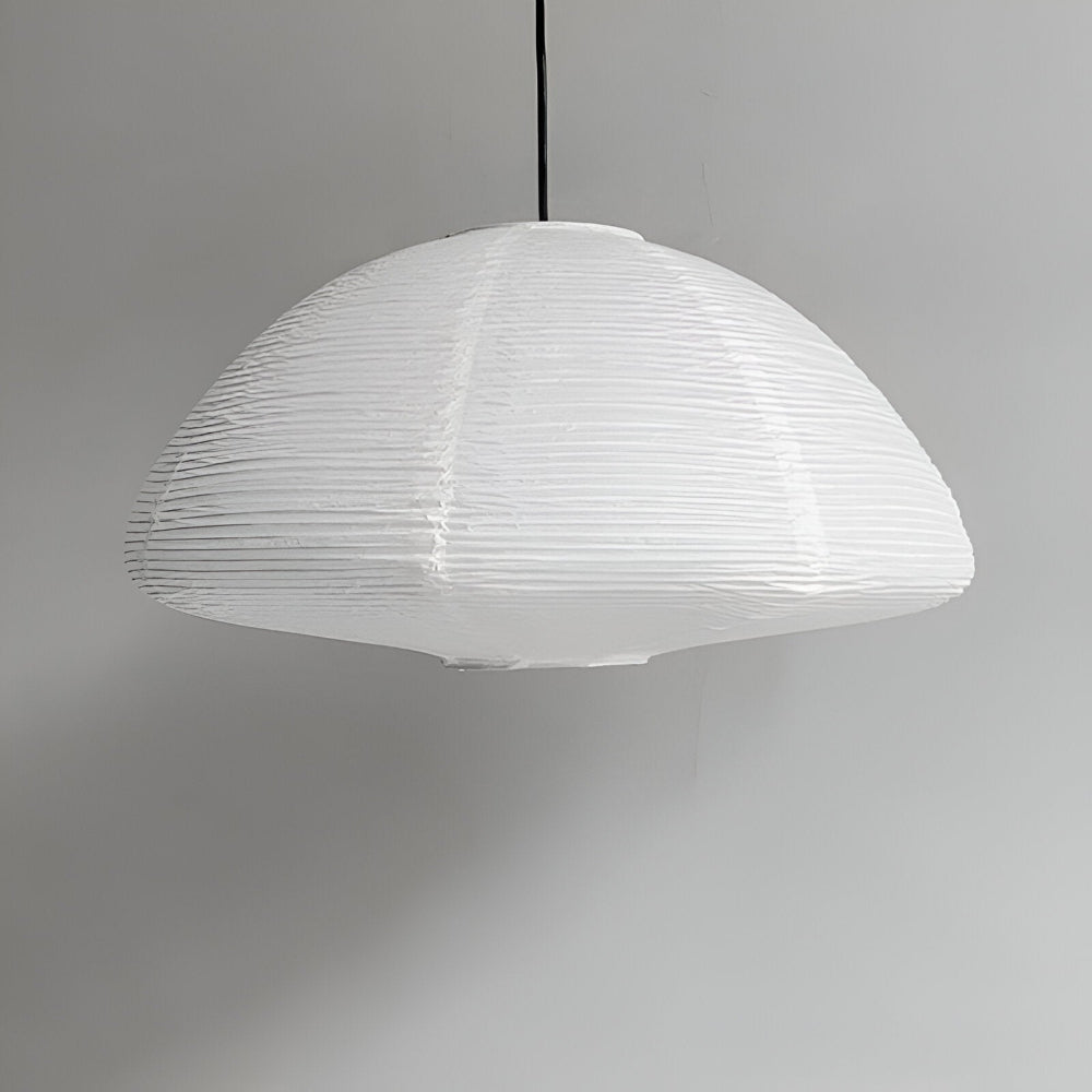 Lampa wisząca metalowa z papierem ryżowym E27