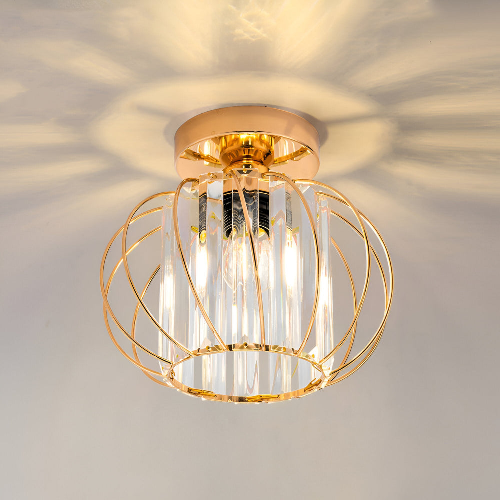 Szklana lampa sufitowa skandynawska minimalistyczna