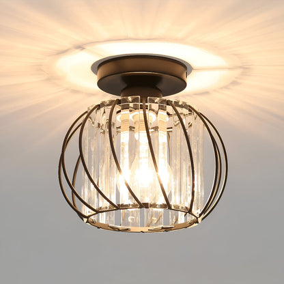 Szklana lampa sufitowa skandynawska minimalistyczna