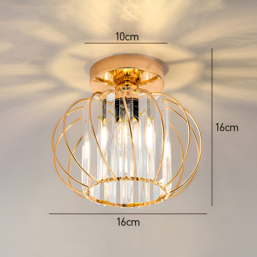 Szklana lampa sufitowa skandynawska minimalistyczna