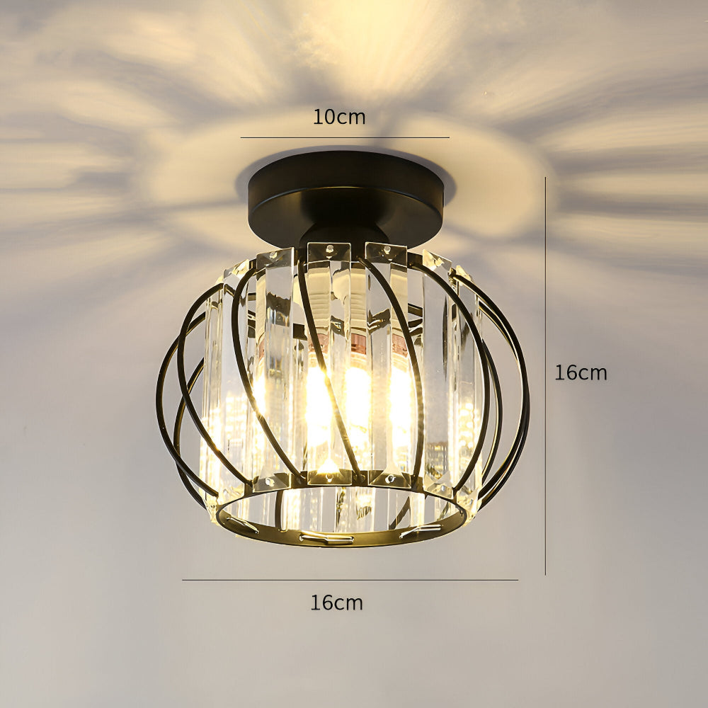 Szklana lampa sufitowa skandynawska minimalistyczna