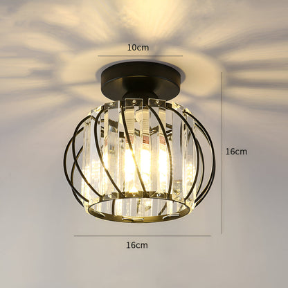 Szklana lampa sufitowa skandynawska minimalistyczna