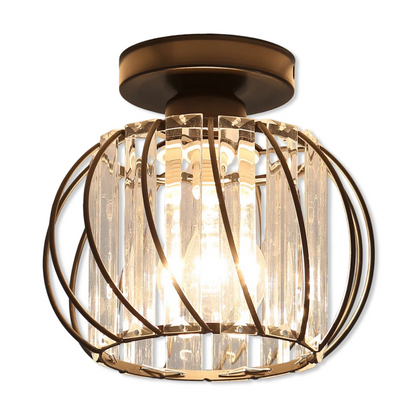 Szklana lampa sufitowa skandynawska minimalistyczna