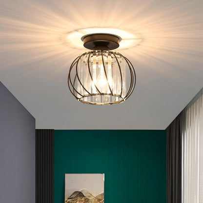 Szklana lampa sufitowa skandynawska minimalistyczna