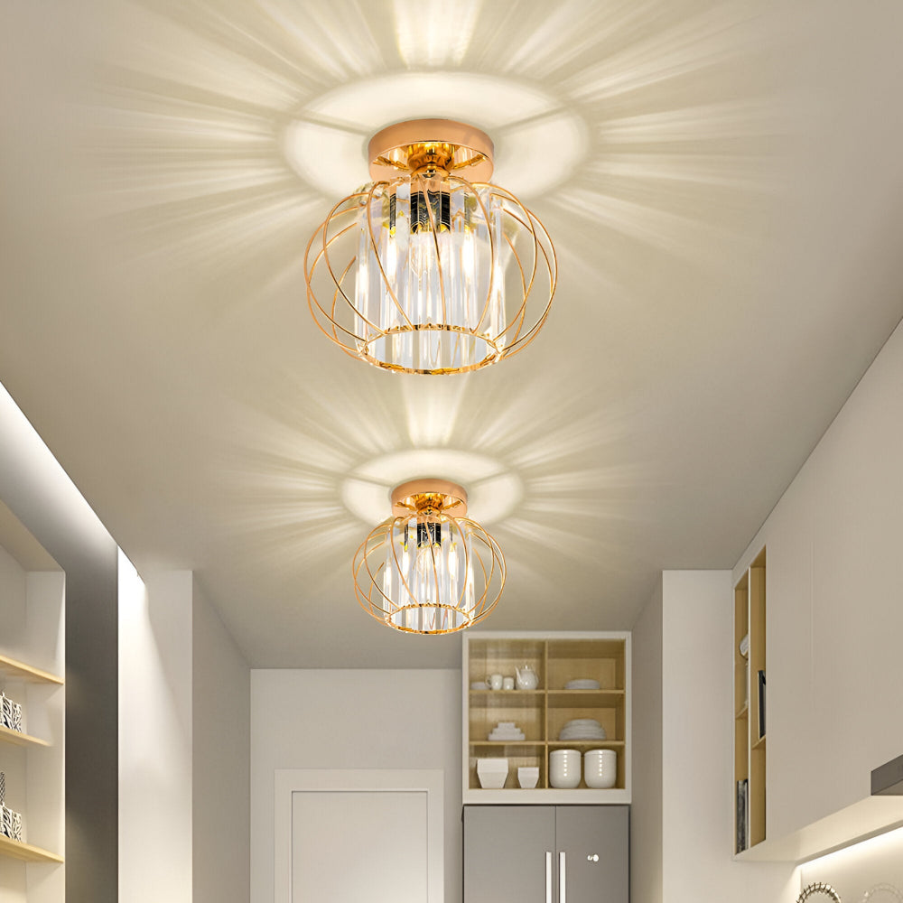 Szklana lampa sufitowa skandynawska minimalistyczna