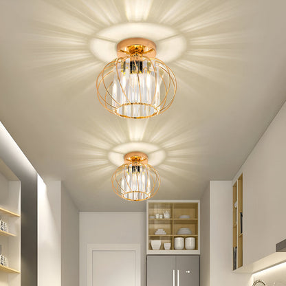 Szklana lampa sufitowa skandynawska minimalistyczna