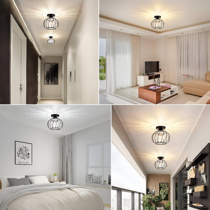 Szklana lampa sufitowa skandynawska minimalistyczna