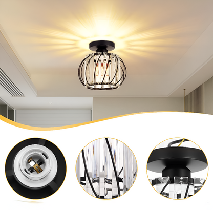 Szklana lampa sufitowa skandynawska minimalistyczna
