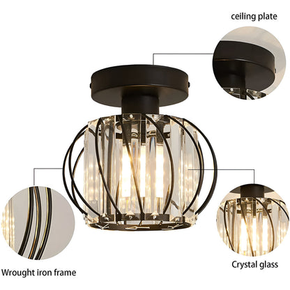 Szklana lampa sufitowa skandynawska minimalistyczna