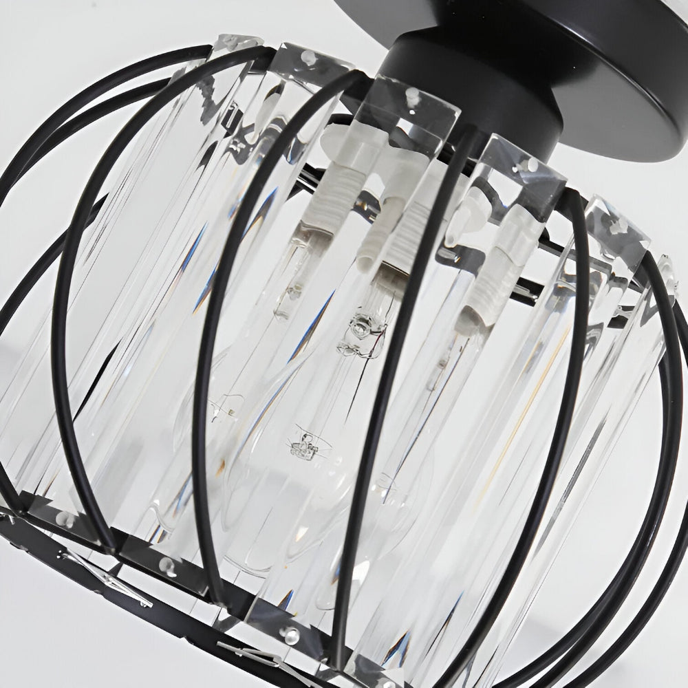 Szklana lampa sufitowa skandynawska minimalistyczna
