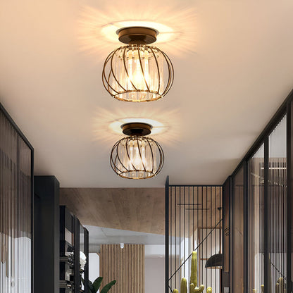 Szklana lampa sufitowa skandynawska minimalistyczna