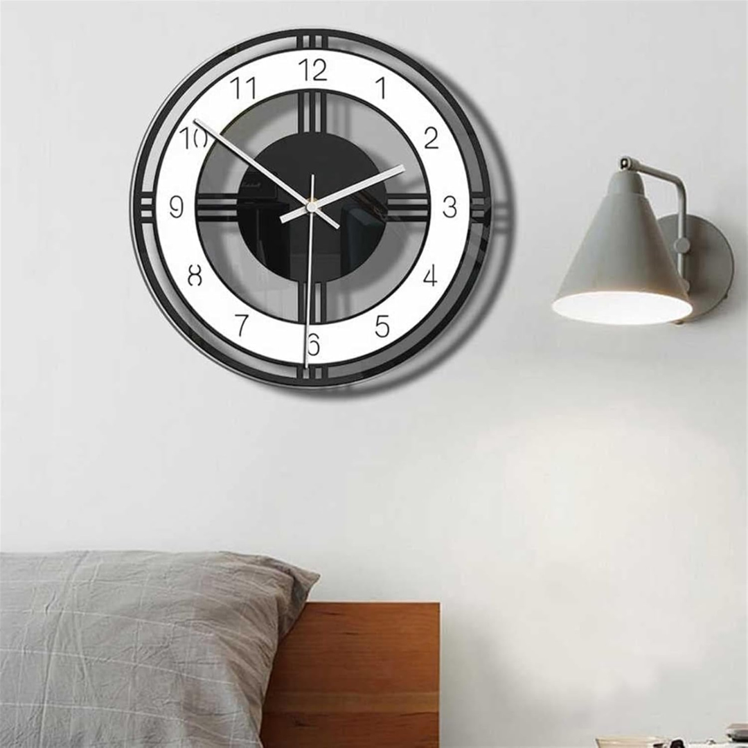 Minimalistyczny zegar ścienny 28 cm cichy quartz