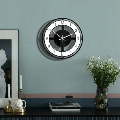 Minimalistyczny zegar ścienny 28 cm cichy quartz