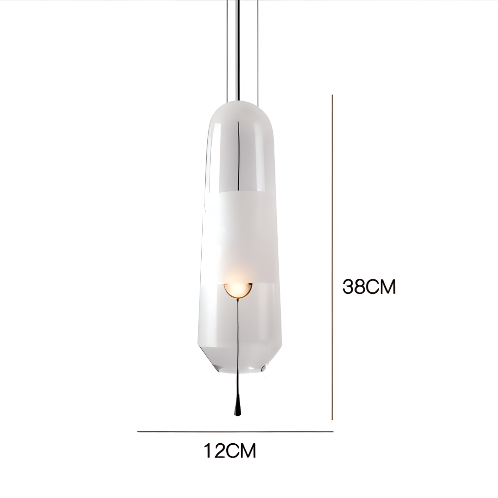 Lampa wisząca szklana vintage do salonu i jadalni