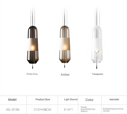 Lampa wisząca szklana vintage do salonu i jadalni