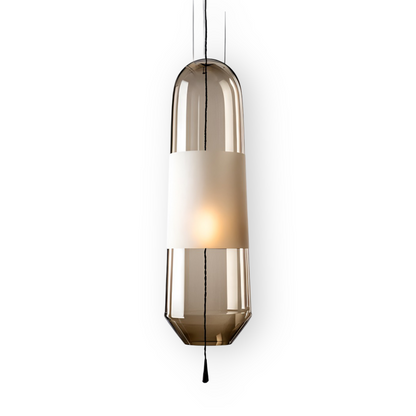 Lampa wisząca szklana vintage do salonu i jadalni