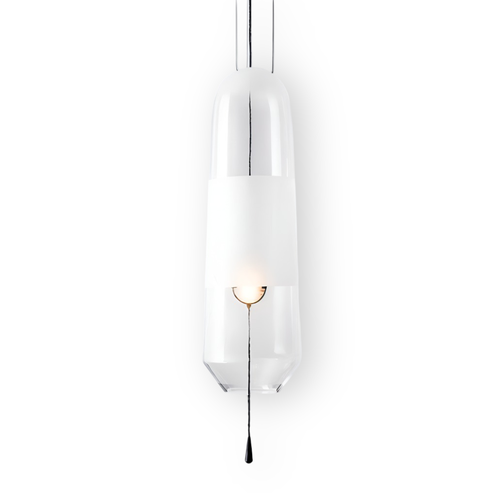 Lampa wisząca szklana vintage do salonu i jadalni
