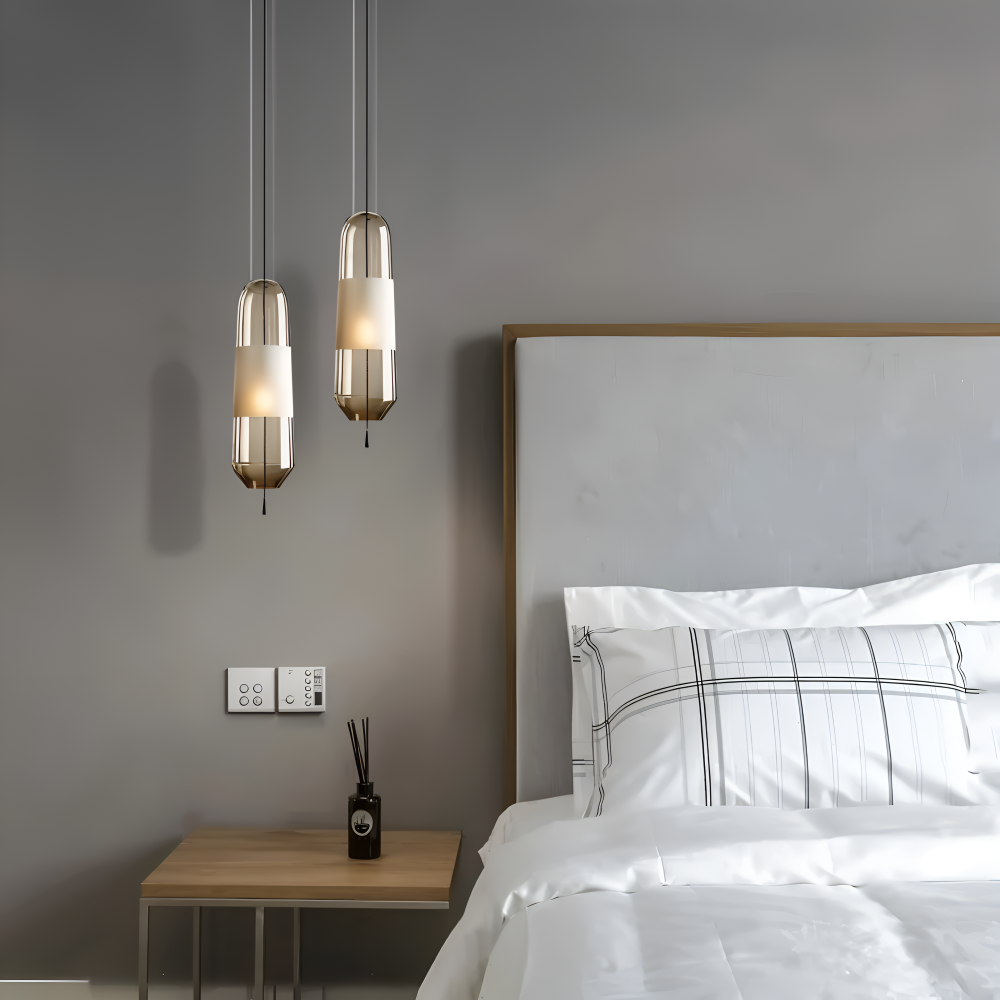 Lampa wisząca szklana vintage do salonu i jadalni