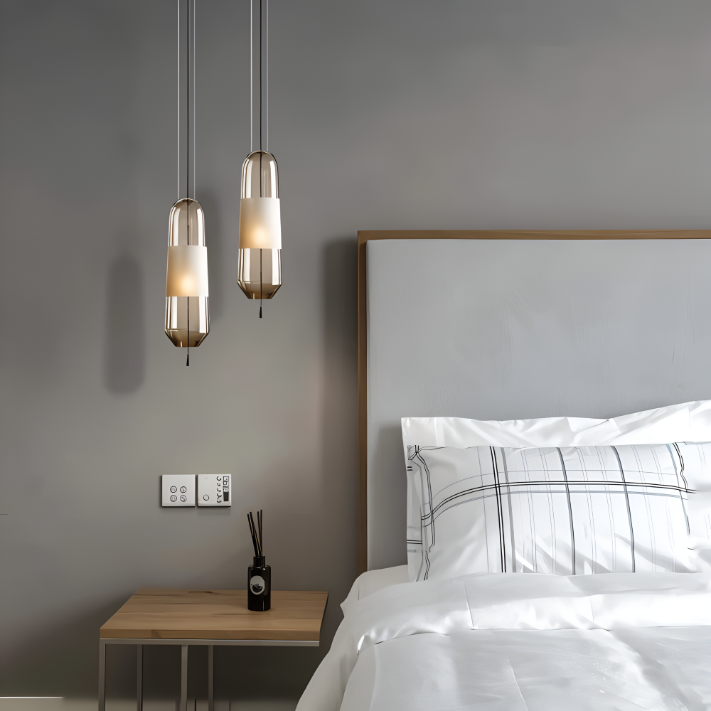 Lampa wisząca szklana vintage do salonu i jadalni