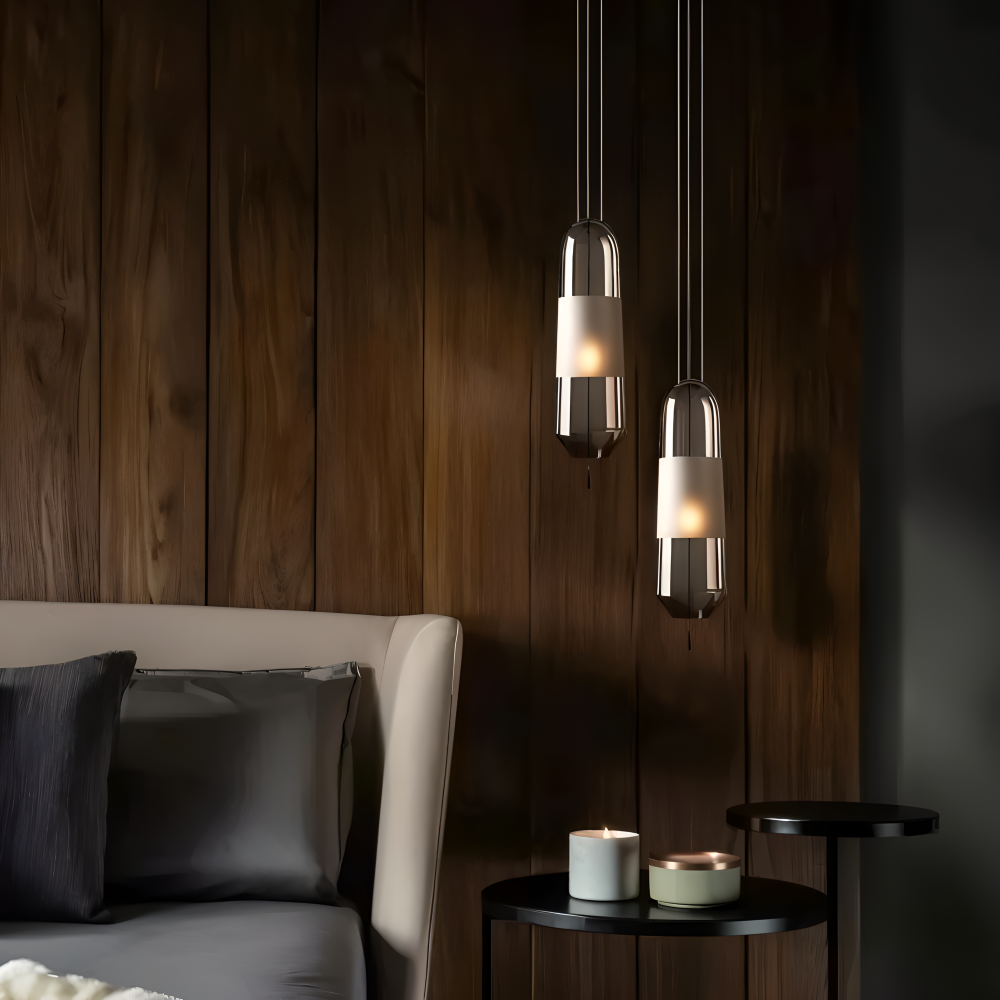 Lampa wisząca szklana vintage do salonu i jadalni