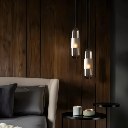 Lampa wisząca szklana vintage do salonu i jadalni
