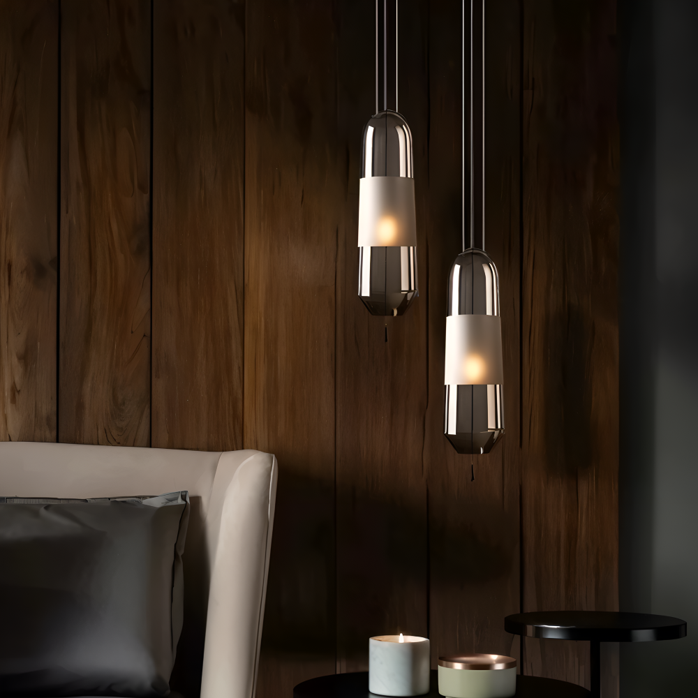 Lampa wisząca szklana vintage do salonu i jadalni