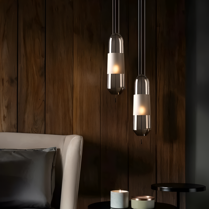 Lampa wisząca szklana vintage do salonu i jadalni