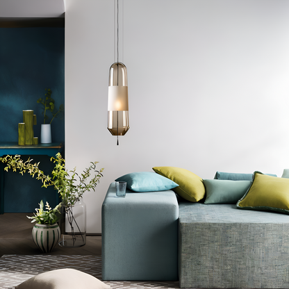 Lampa wisząca szklana vintage do salonu i jadalni