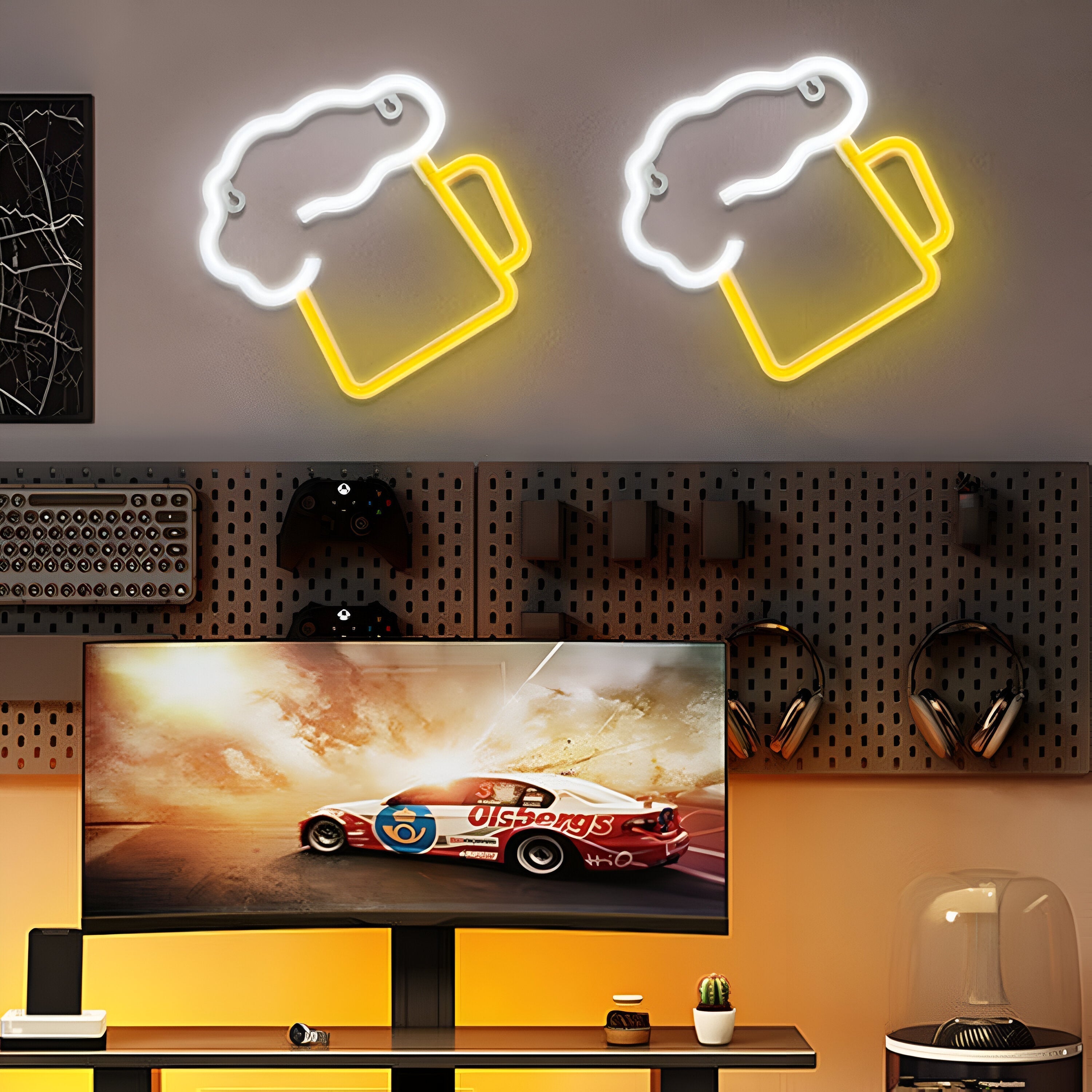 Kolorowy neon LED fast food do baru restauracji i kuchni